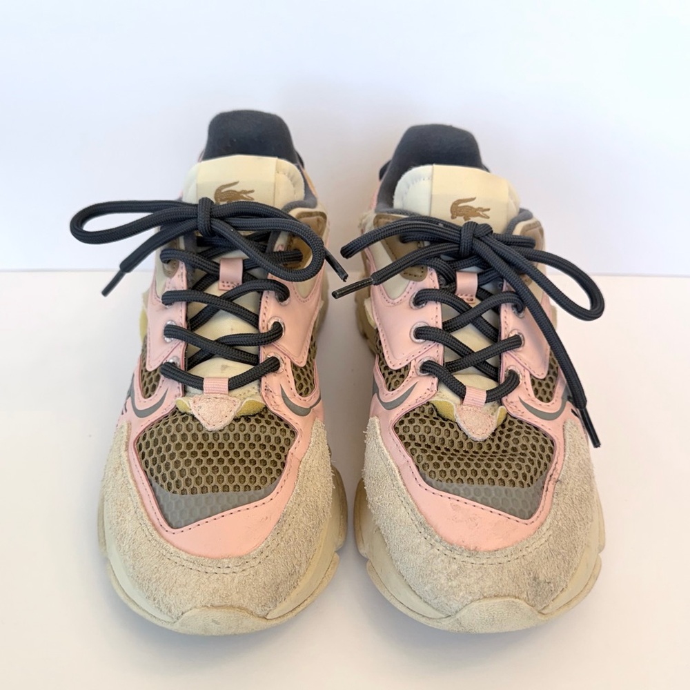 Lacoste Women's L003 Neo Sneakers in white and Light pink, size 9.5 - Picture 3 of 10